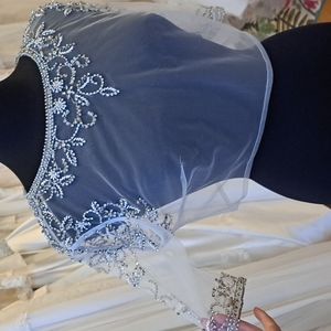 Beaded bridal topper size 12